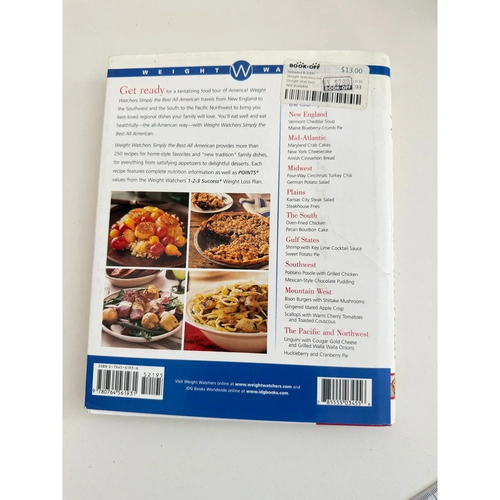 Weight Watchers Simply the Best All American Cookbook 250 Regional Recipes HC